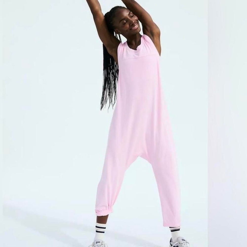 Free People Light Pink Hotshot Jumpsuit